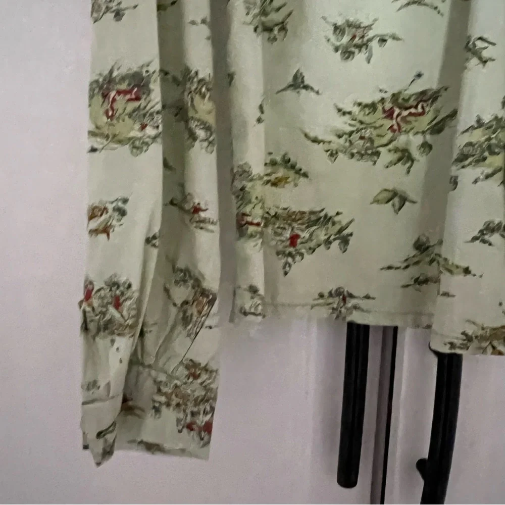 1960s sage green cotton blouse - Picture 4 of 4